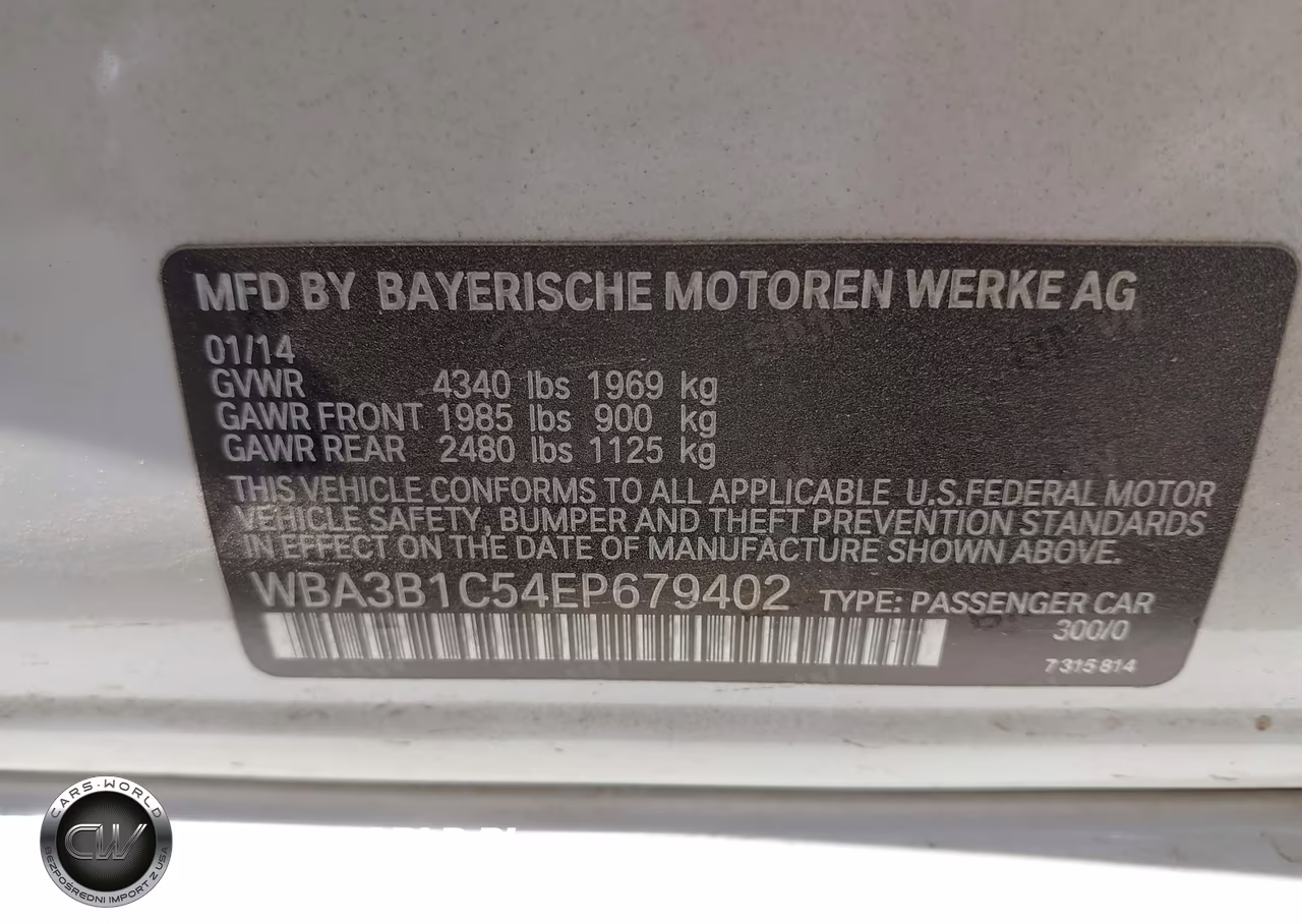 2014 BMW 320I VIN:WBA3B1C54EP679402 - 9