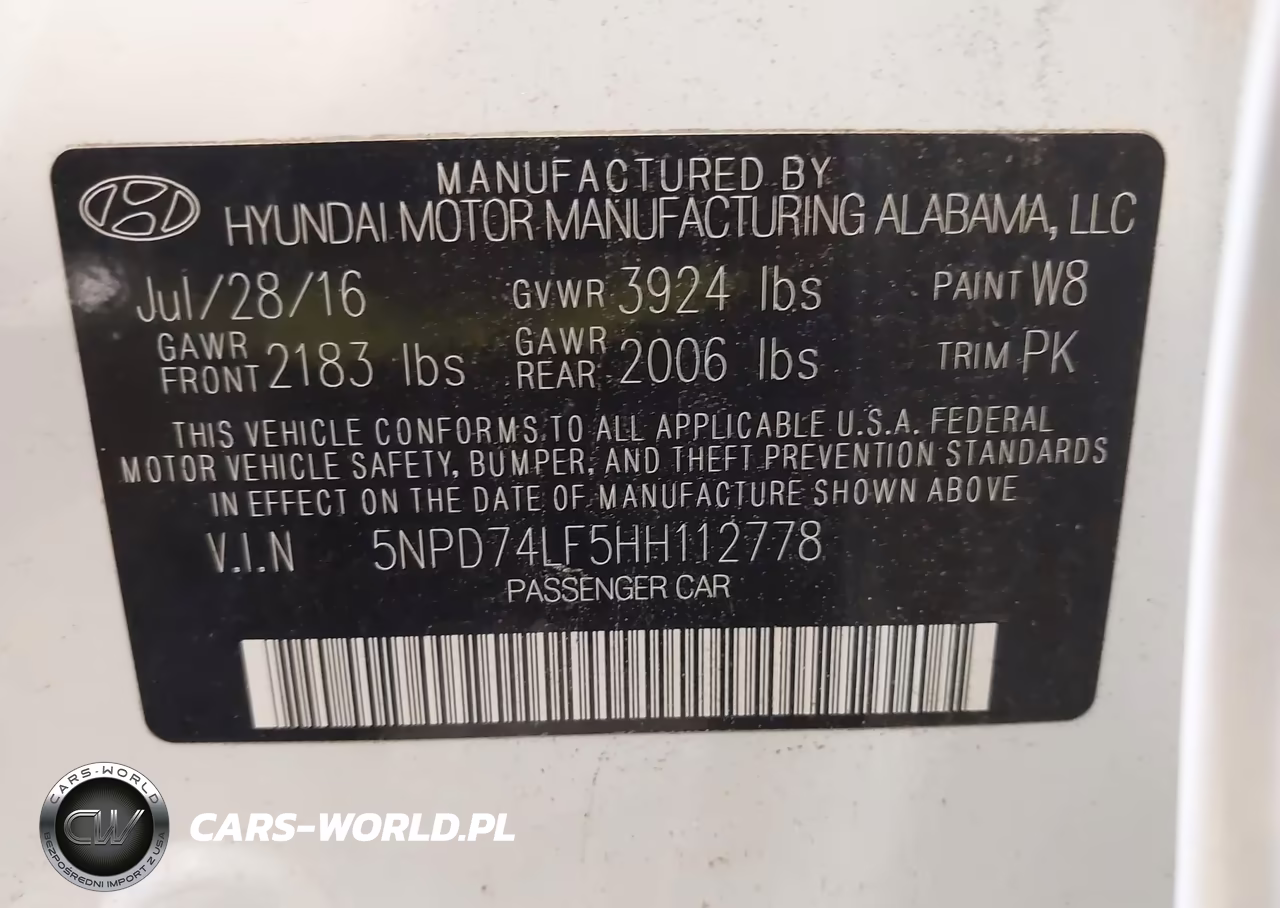 2017 Hyundai Elantra Se VIN:5NPD74LF5HH112778 - 9