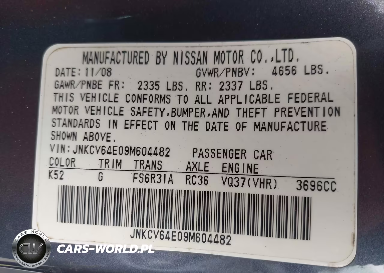 2009 Infiniti G37 Sport VIN:JNKCV64E09M604482 - 9