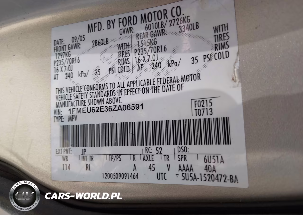 2006 Ford Explorer Xls VIN:1FMEU62E36ZA06591 - 9