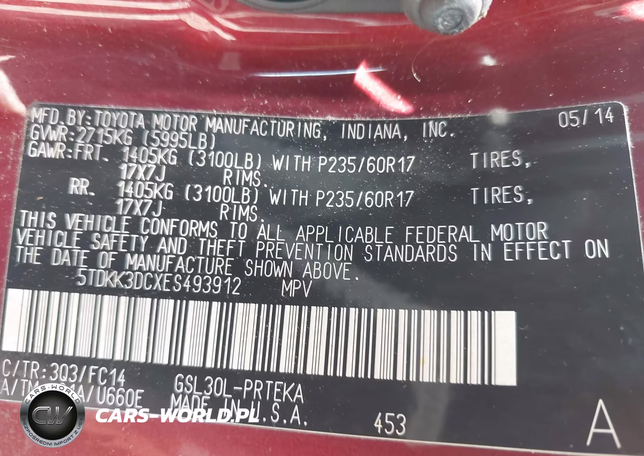 2014 Toyota Sienna Le V6 8 Passenger VIN:5TDKK3DCXES493912 - 17
