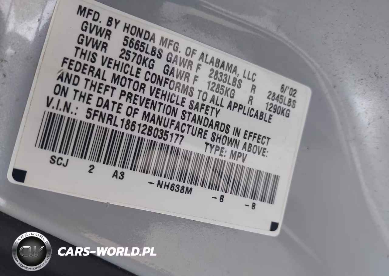 2002 Honda Odyssey Ex VIN:5FNRL18612B035177 - 9