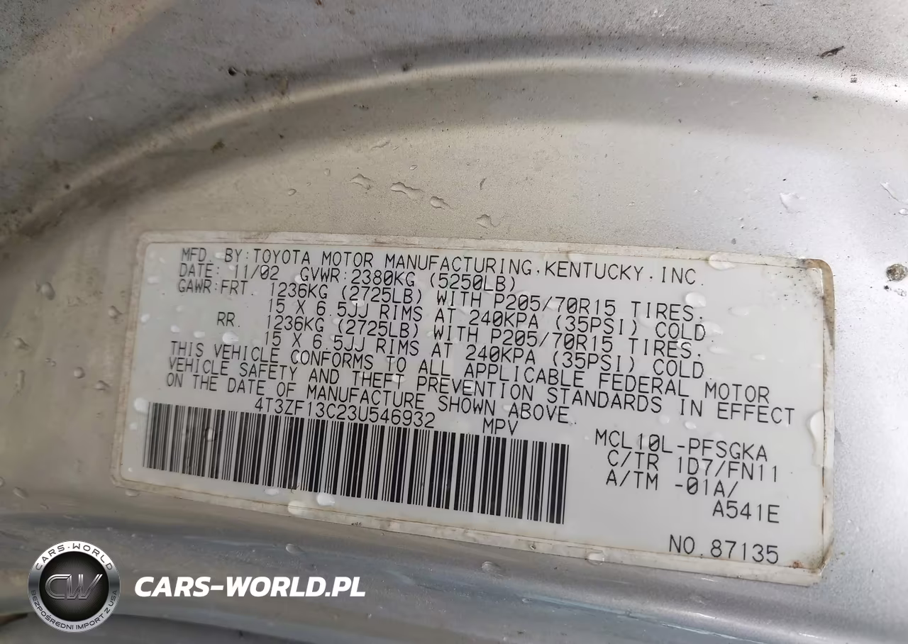 2003 Toyota Sienna Le VIN:4T3ZF13C23U546932 - 9