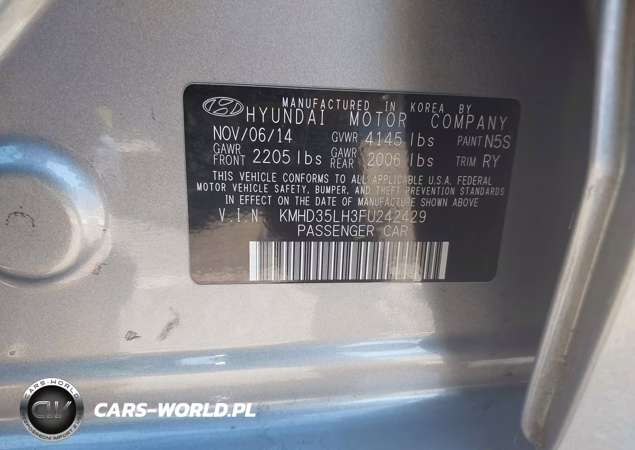 2015 Hyundai Elantra Gt VIN:KMHD35LH3FU242429 - 9