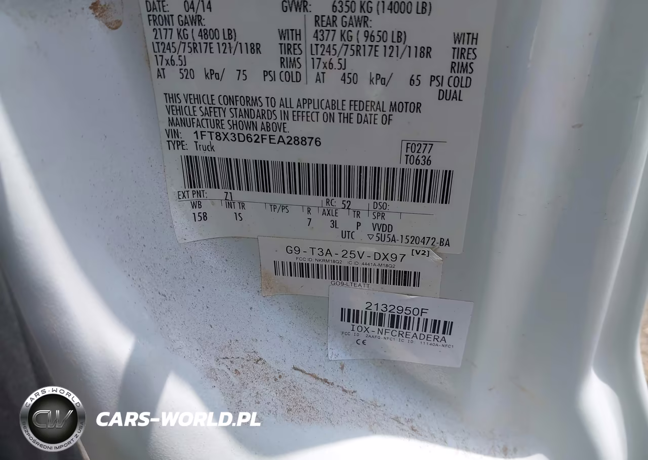 2015 Ford F-350 Xl VIN:1FT8X3D62FEA28876 - 8