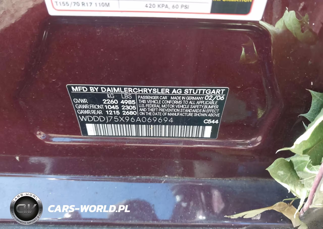 2006 Mercedes-Benz Cls 500 VIN:WDDDJ75X96A069694 - 9
