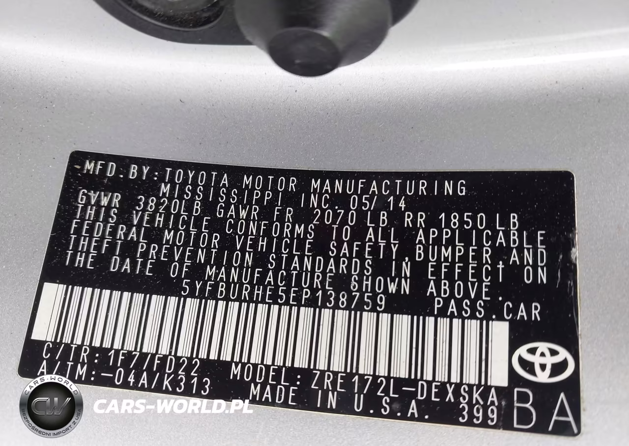 2014 Toyota Corolla S VIN:5YFBURHE5EP138759 - 9
