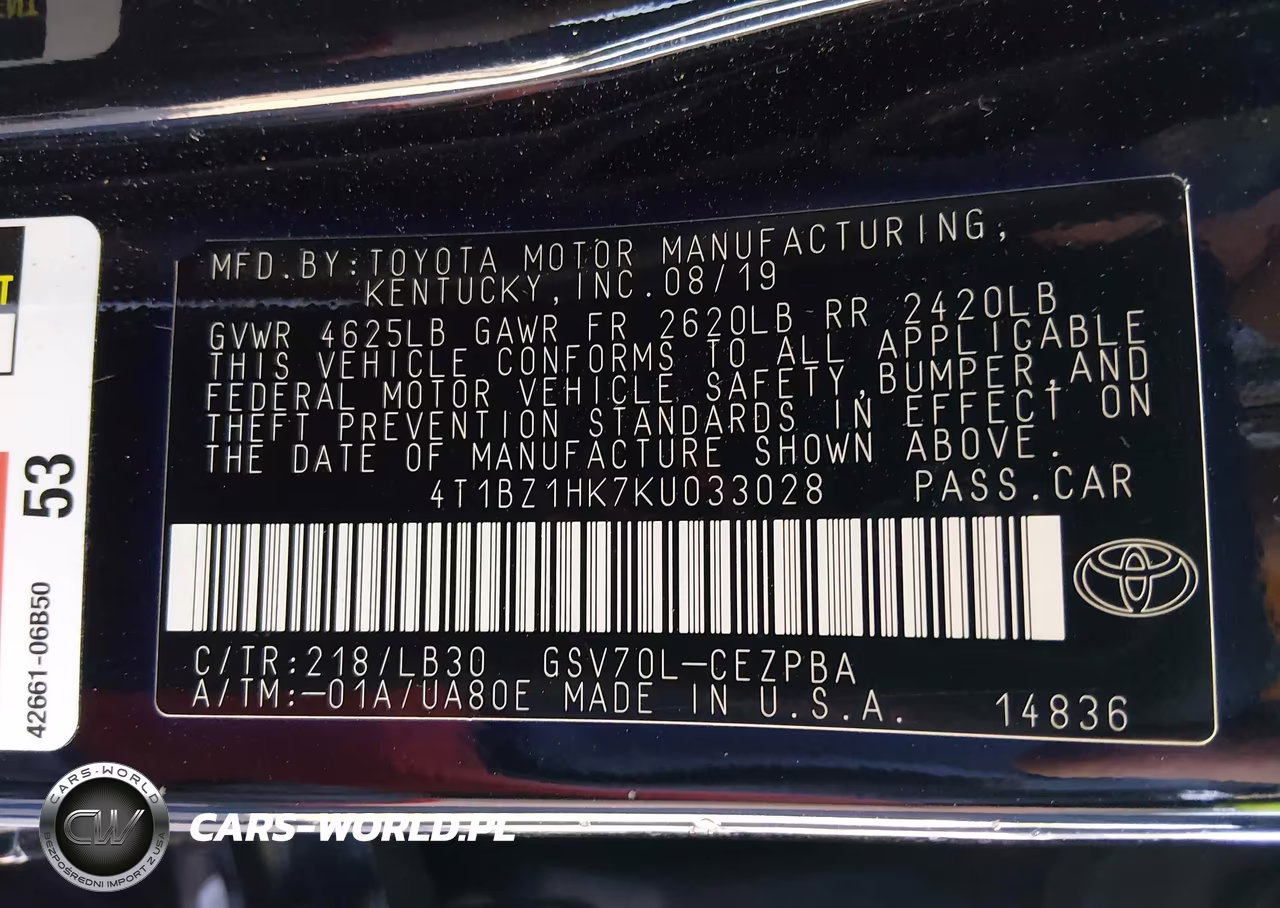 2019 Toyota Camry Xse V6 VIN:4T1BZ1HK7KU033028 - 9
