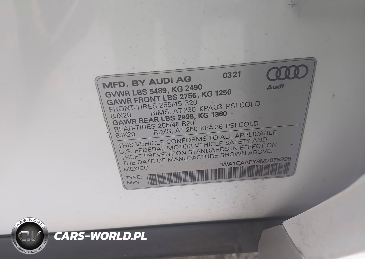 2021 Audi Q5 Prestige 45 Tfsi Quattro S Tronic VIN:WA1CAAFY8M2078396 - 9