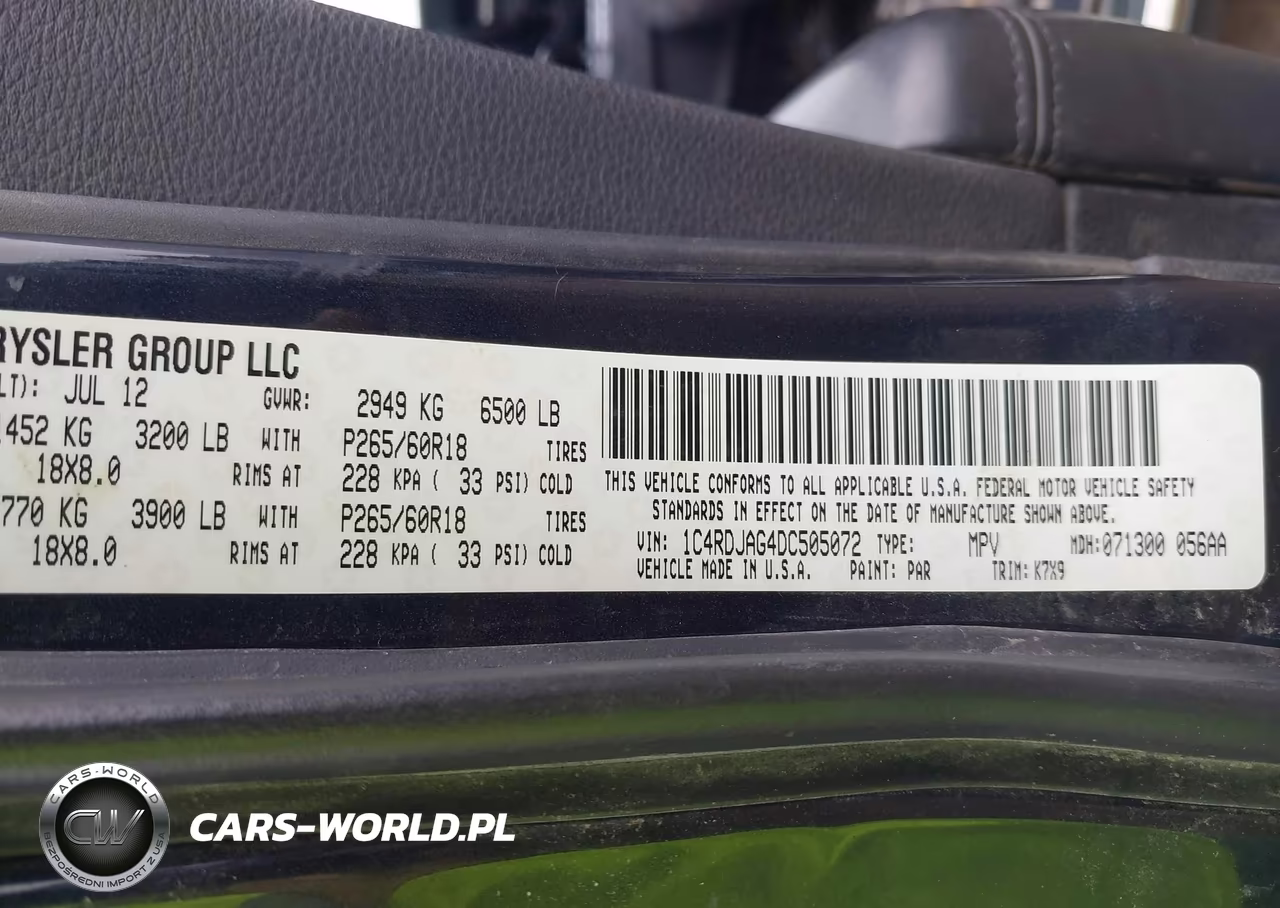 2013 Dodge Durango Sxt VIN:1C4RDJAG4DC505072 - 9