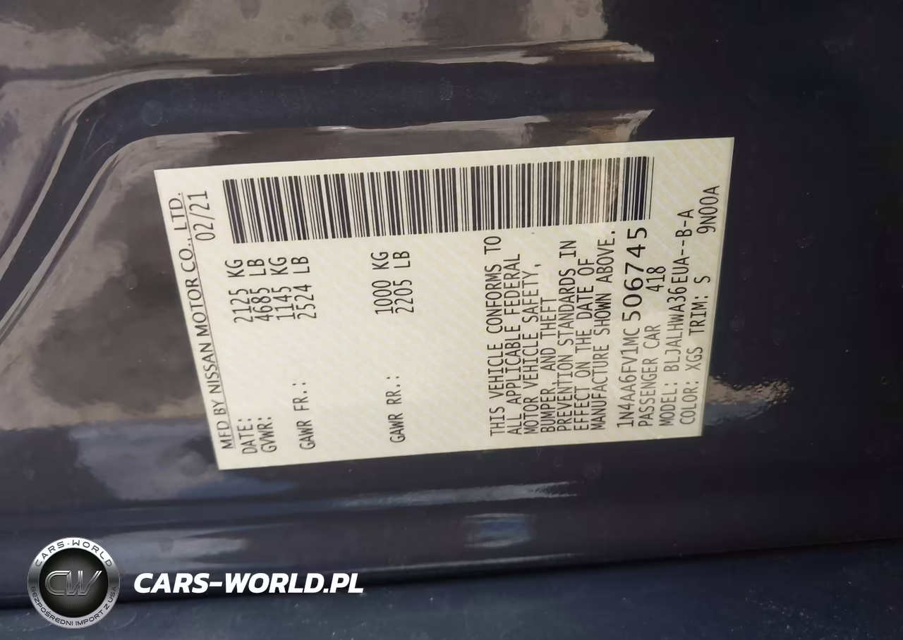 2021 Nissan Maxima Platinum Xtronic Cvt VIN:1N4AA6FV1MC506745 - 9