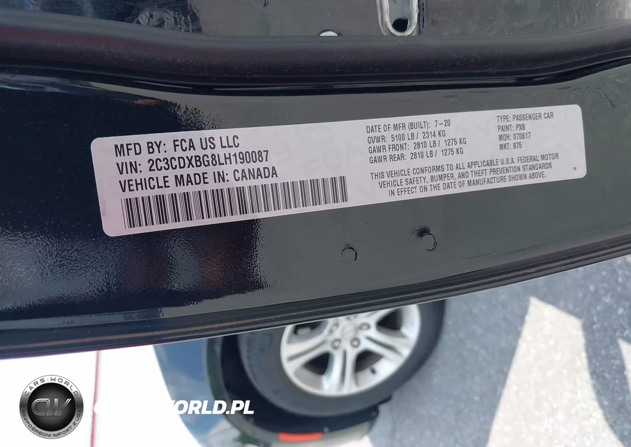 2020 Dodge Charger Sxt Rwd VIN:2C3CDXBG8LH190087 - 9