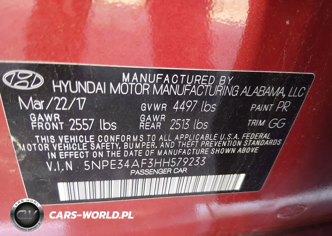 2017 Hyundai Sonata Sport VIN:5NPE34AF3HH579233 - 9
