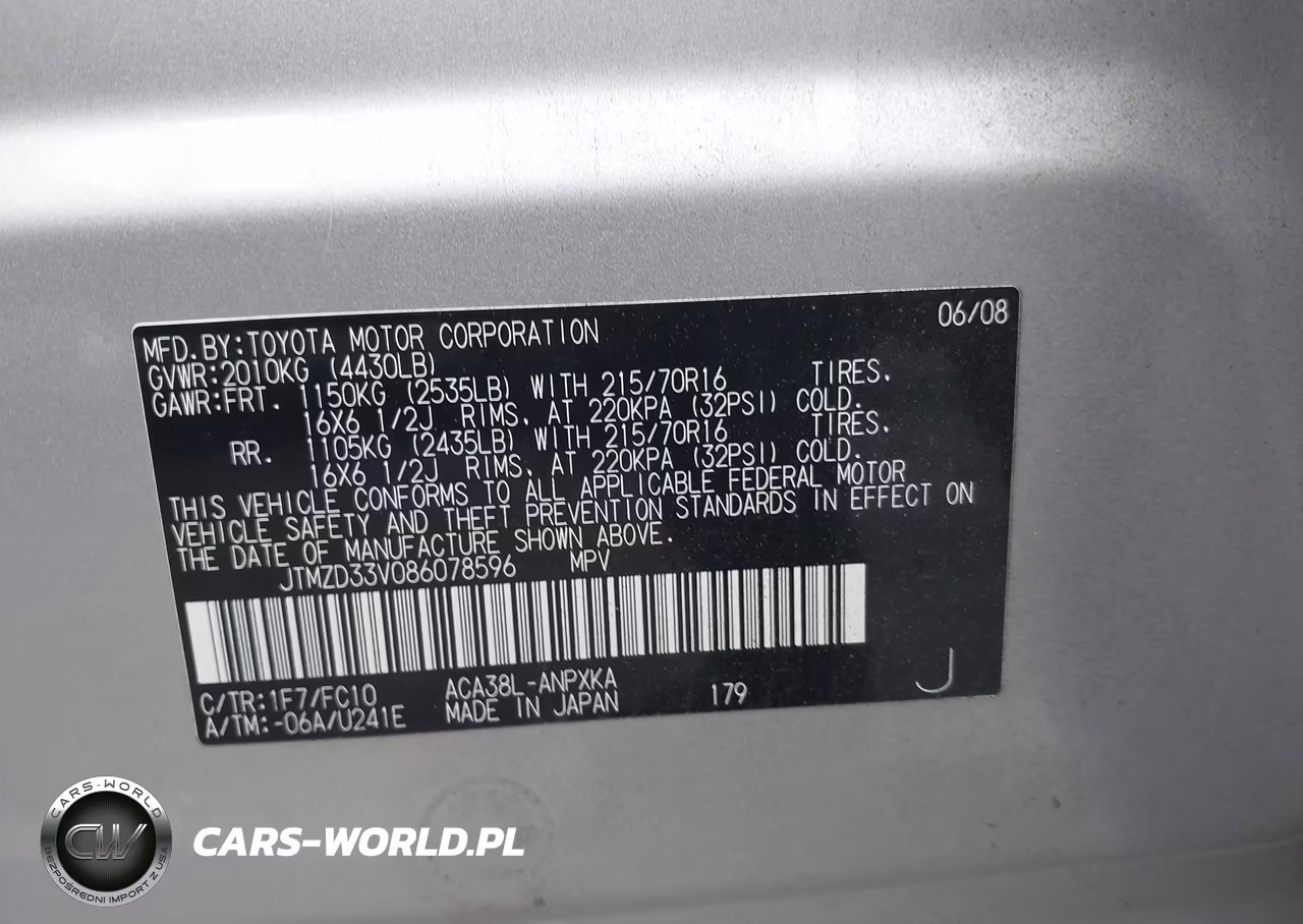 2008 Toyota Rav4 VIN:JTMZD33V086078596 - 9