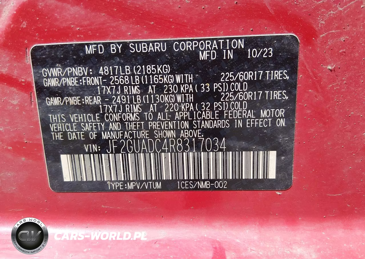 2024 Subaru Crosstrek Premium VIN:JF2GUADC4R8317034 - 9