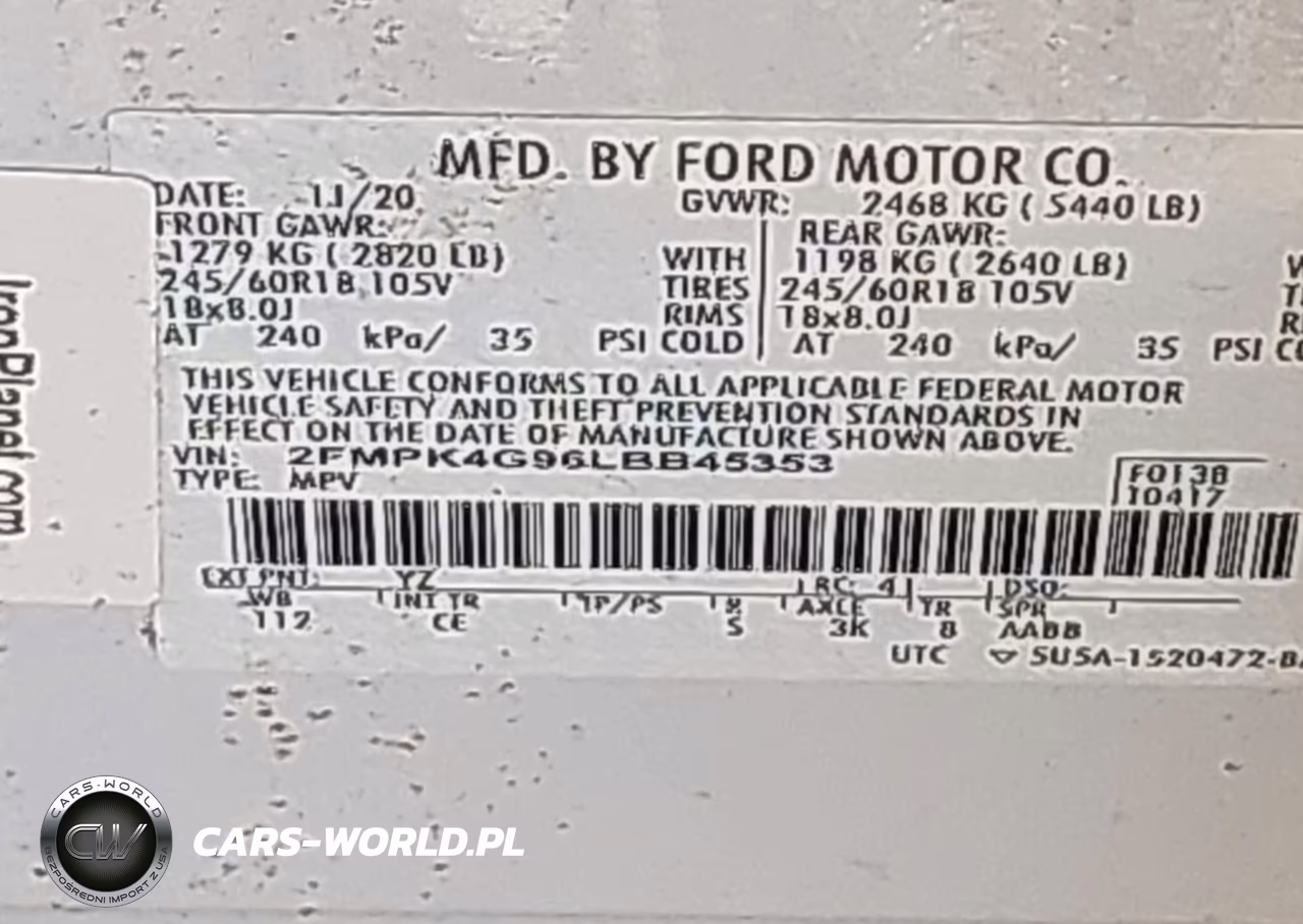 2020 Ford Edge Se VIN:2FMPK4G96LBB45353 - 9