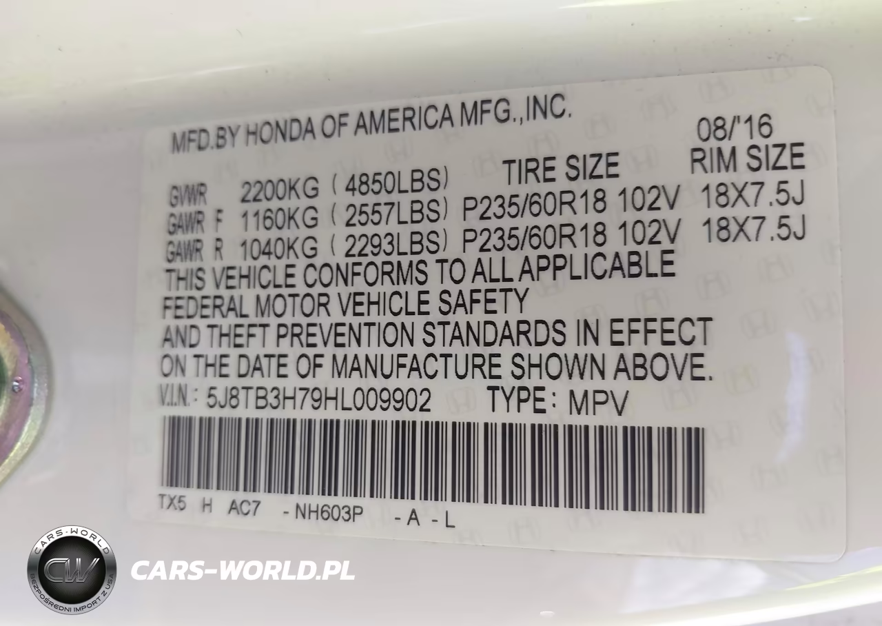 2017 Acura Rdx Advance Package VIN:5J8TB3H79HL009902 - 9