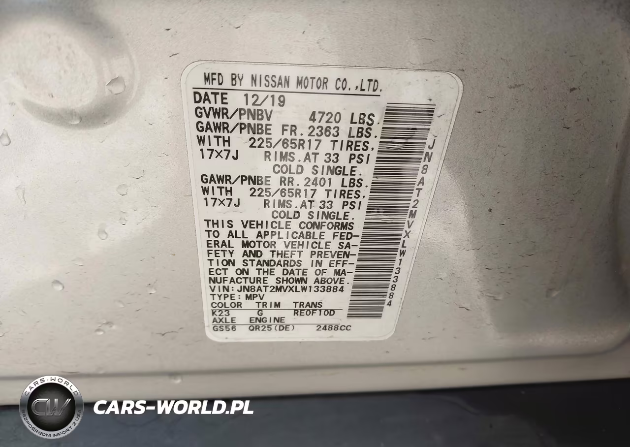 2020 Nissan Rogue Sv Intelligent Awd VIN:JN8AT2MVXLW133884 - 9