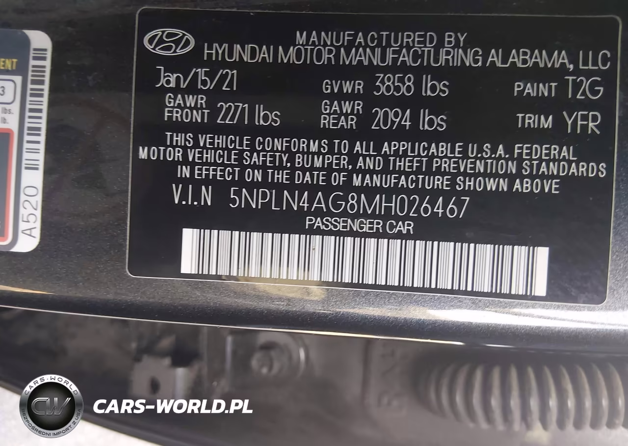 2021 Hyundai Elantra Sel VIN:5NPLN4AG8MH026467 - 9