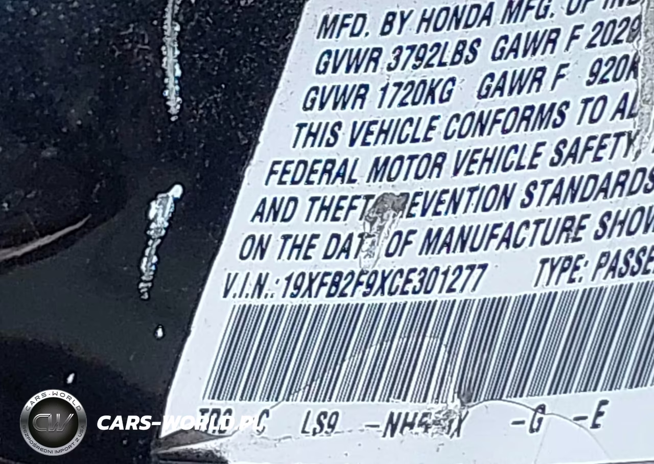 2012 Honda Civic Ex-L VIN:19XFB2F9XCE301277 - 9