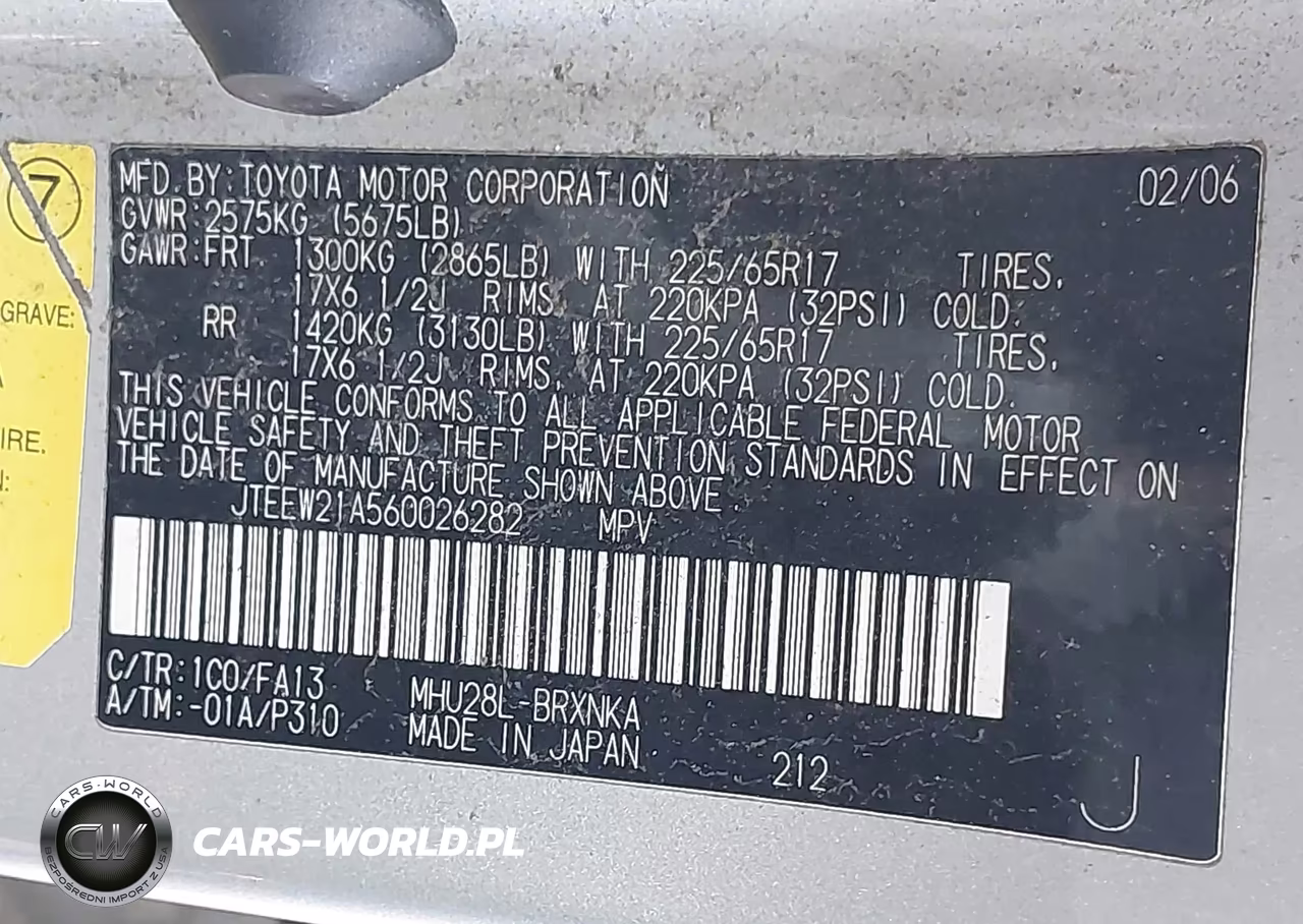 2006 Toyota Highlander Hybrid V6 VIN:JTEEW21A560026282 - 9