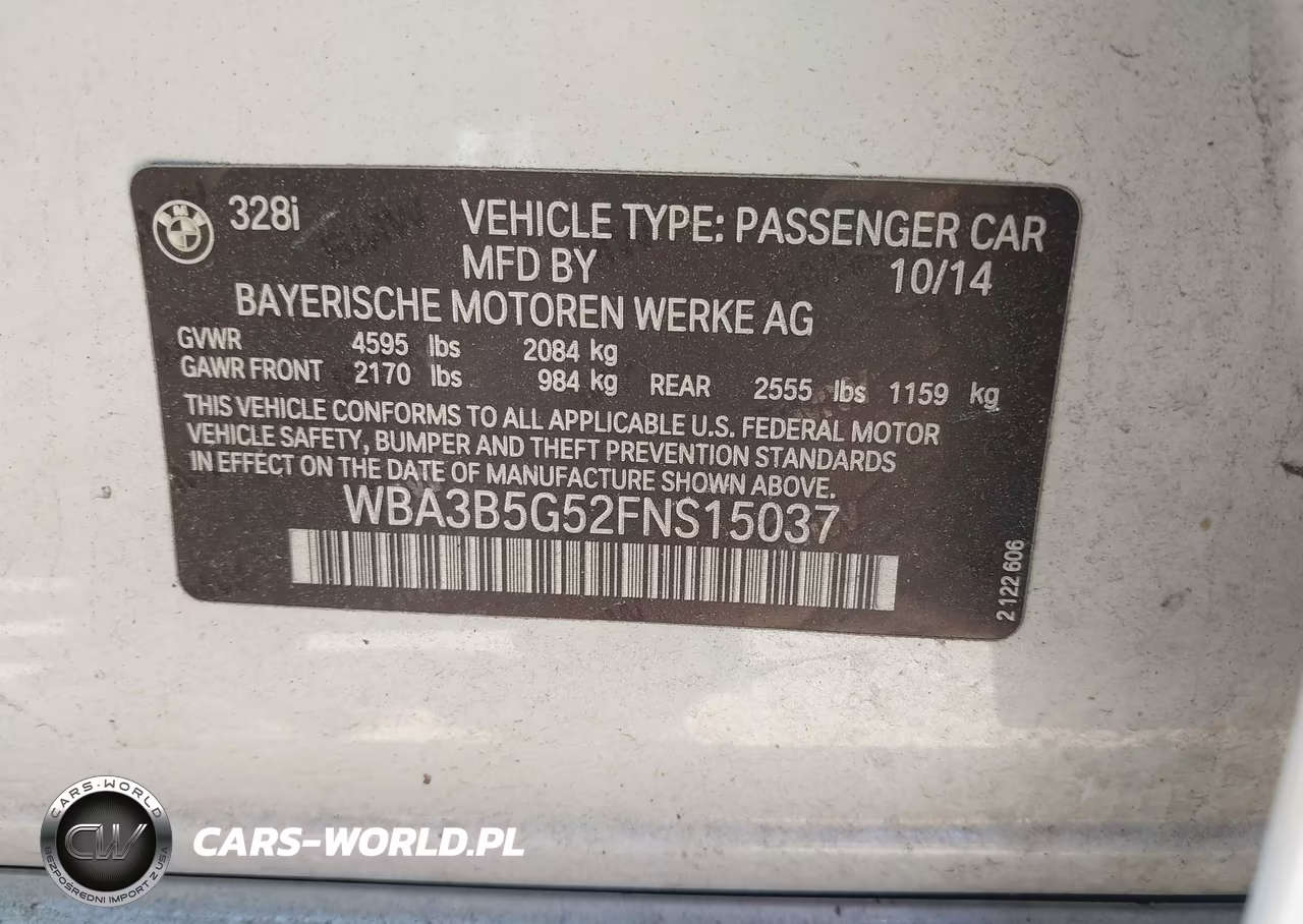 2015 BMW 328I xDrive VIN:WBA3B5G52FNS15037 - 9
