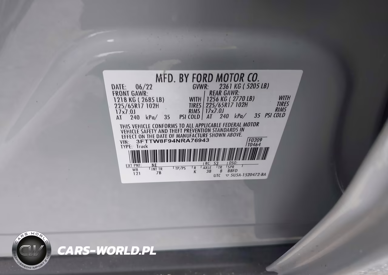 2022 Ford Maverick Xlt VIN:3FTTW8F94NRA76943 - 9