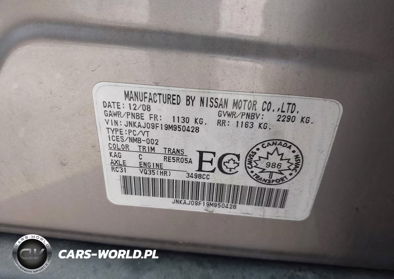 2009 Infiniti Ex35 Journey VIN:JNKAJ09F19M950428 - 9