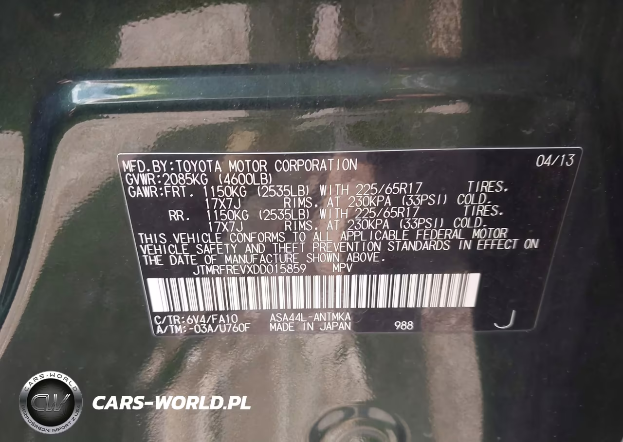 2013 Toyota Rav4 Xle VIN:JTMRFREVXDD015859 - 9