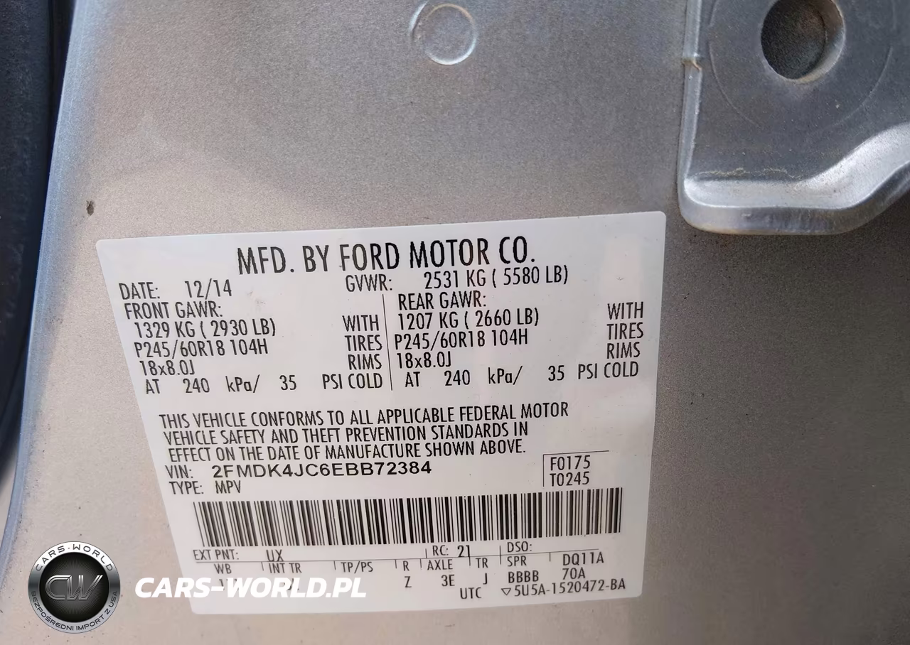 2014 Ford Edge Sel VIN:2FMDK4JC6EBB72384 - 9