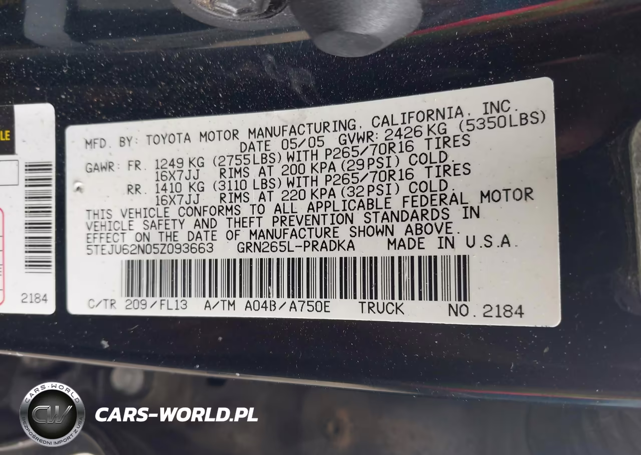 2005 Toyota Tacoma Prerunner V6 VIN:5TEJU62N05Z093663 - 9