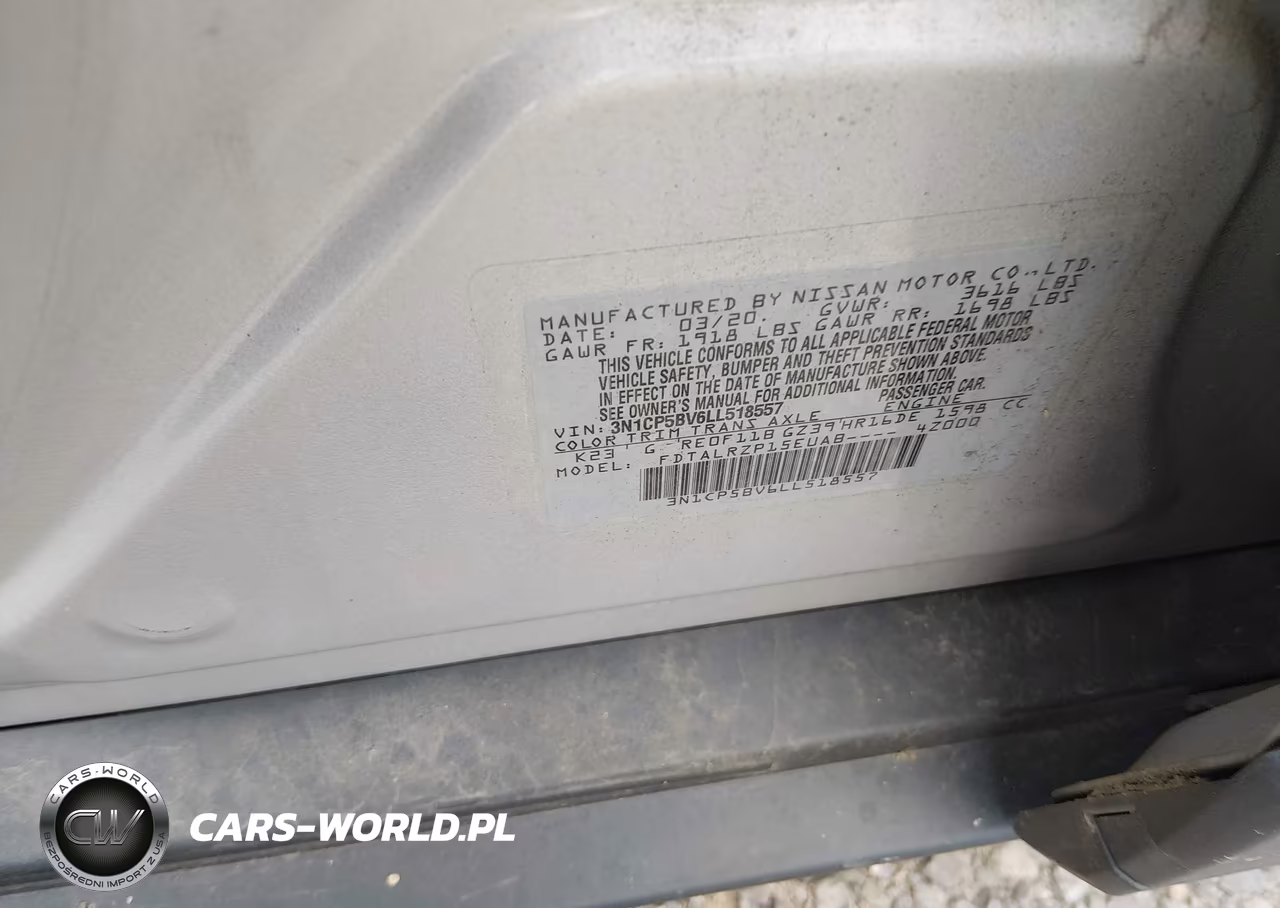 2020 Nissan Kicks S Xtronic Cvt VIN:3N1CP5BV6LL518557 - 9