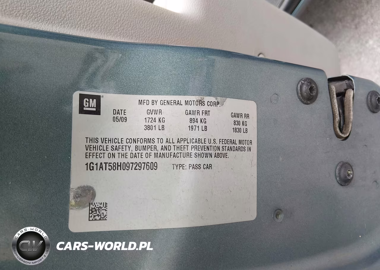 2009 Chevrolet Cobalt Lt VIN:1G1AT58H097297609 - 9