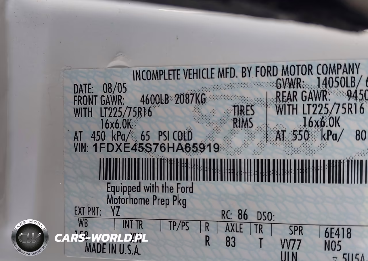 2006 Ford E-450 Cutaway VIN:1FDXE45S76HA65919 - 8
