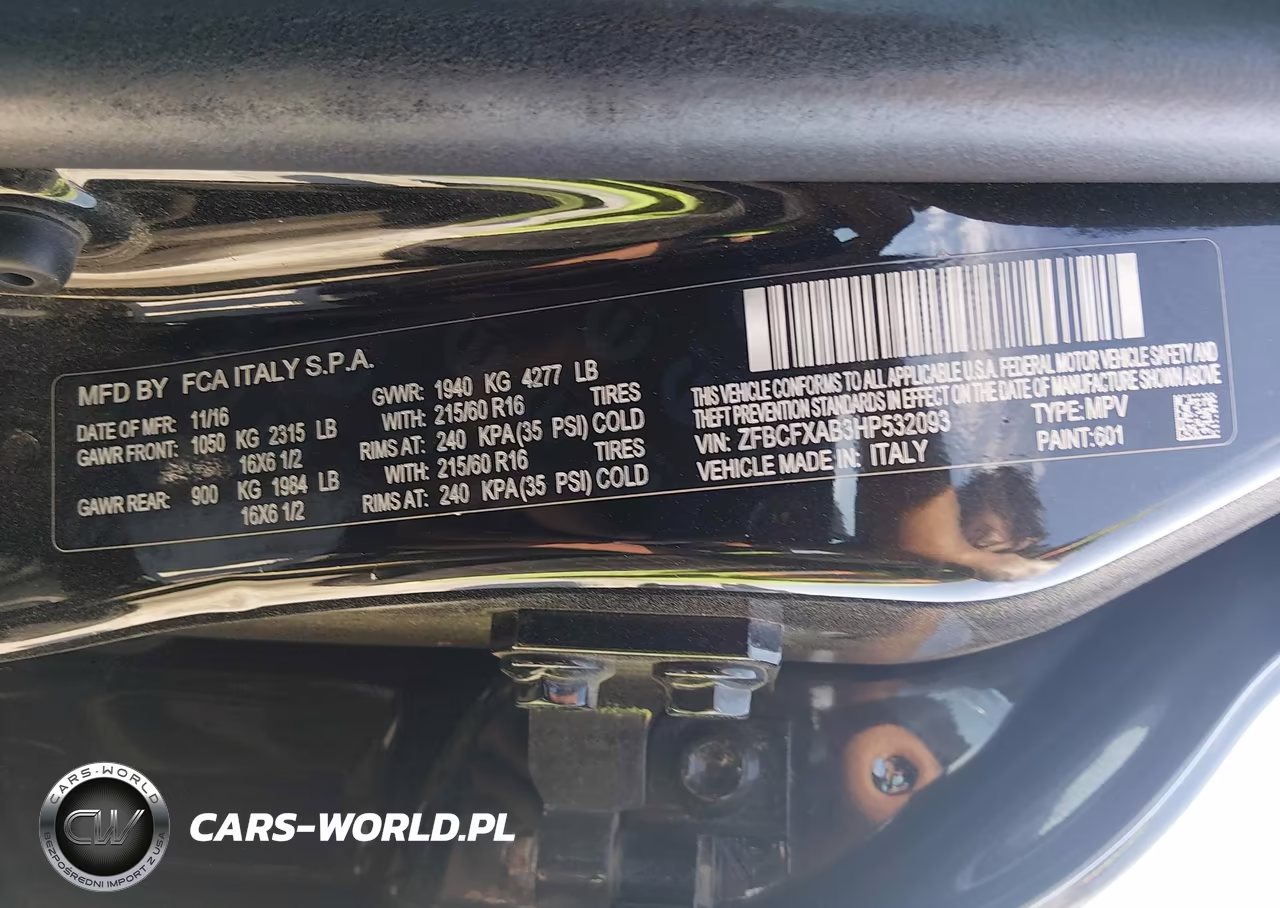 2017 Fiat 500X Pop Fwd VIN:ZFBCFXAB3HP532093 - 9
