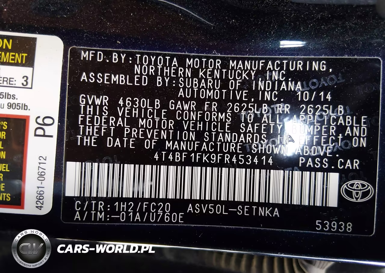 2015 Toyota Camry Le VIN:4T4BF1FK9FR453414 - 9