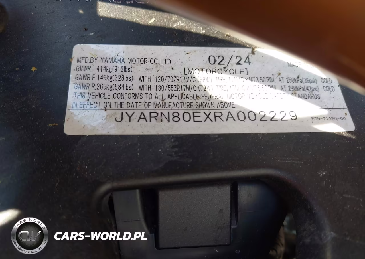 2024 Yamaha Mtm890 VIN:JYARN80EXRA002229 - 10