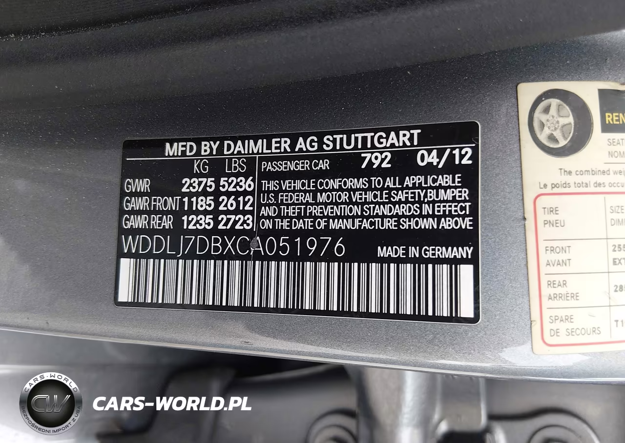 2012 Mercedes-Benz Cls 550 VIN:WDDLJ7DBXCA051976 - 9