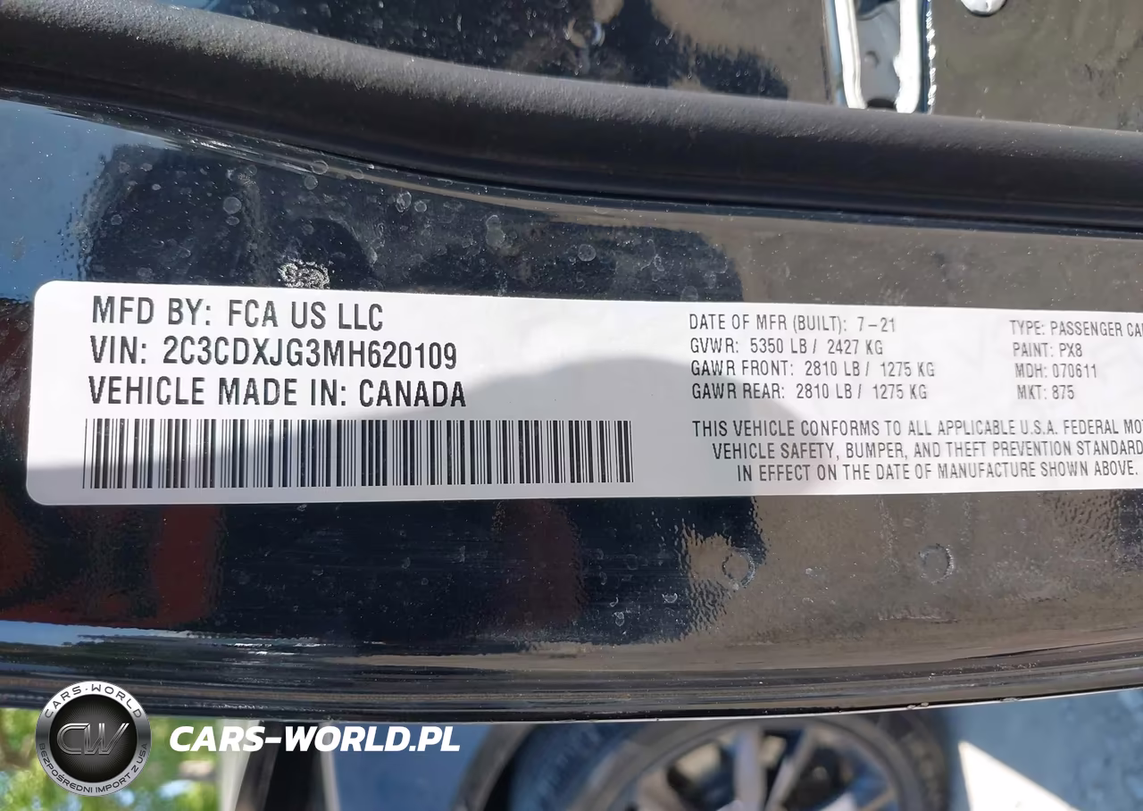 2021 Dodge Charger Sxt Awd VIN:2C3CDXJG3MH620109 - 9