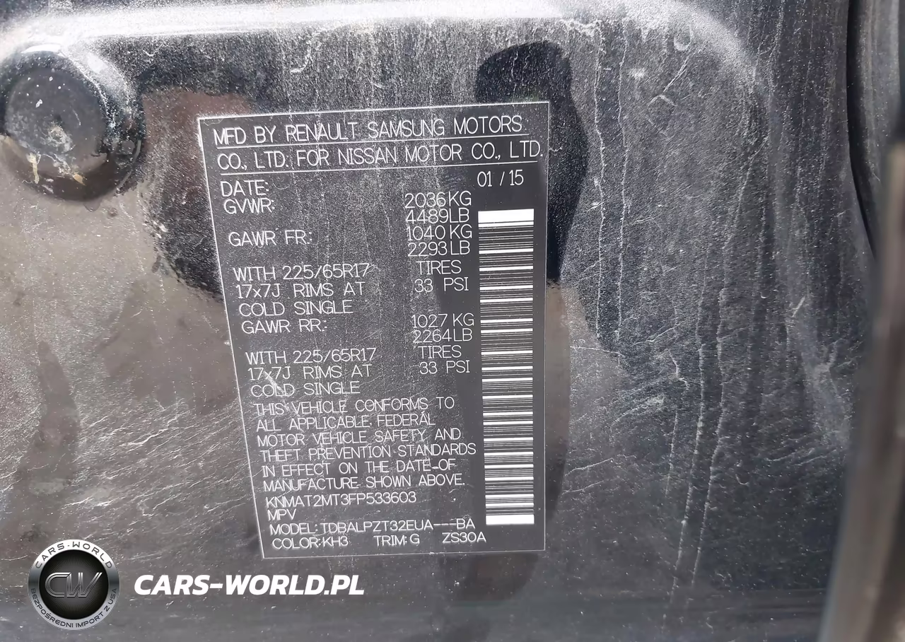 2015 Nissan Rogue S VIN:KNMAT2MT3FP533603 - 9