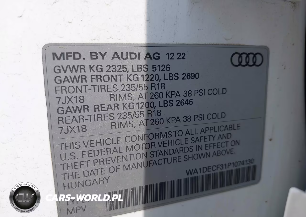 2023 Audi Q3 Premium 45 Tfsi S Line Quattro Tiptronic VIN:WA1DECF31P1074130 - 9