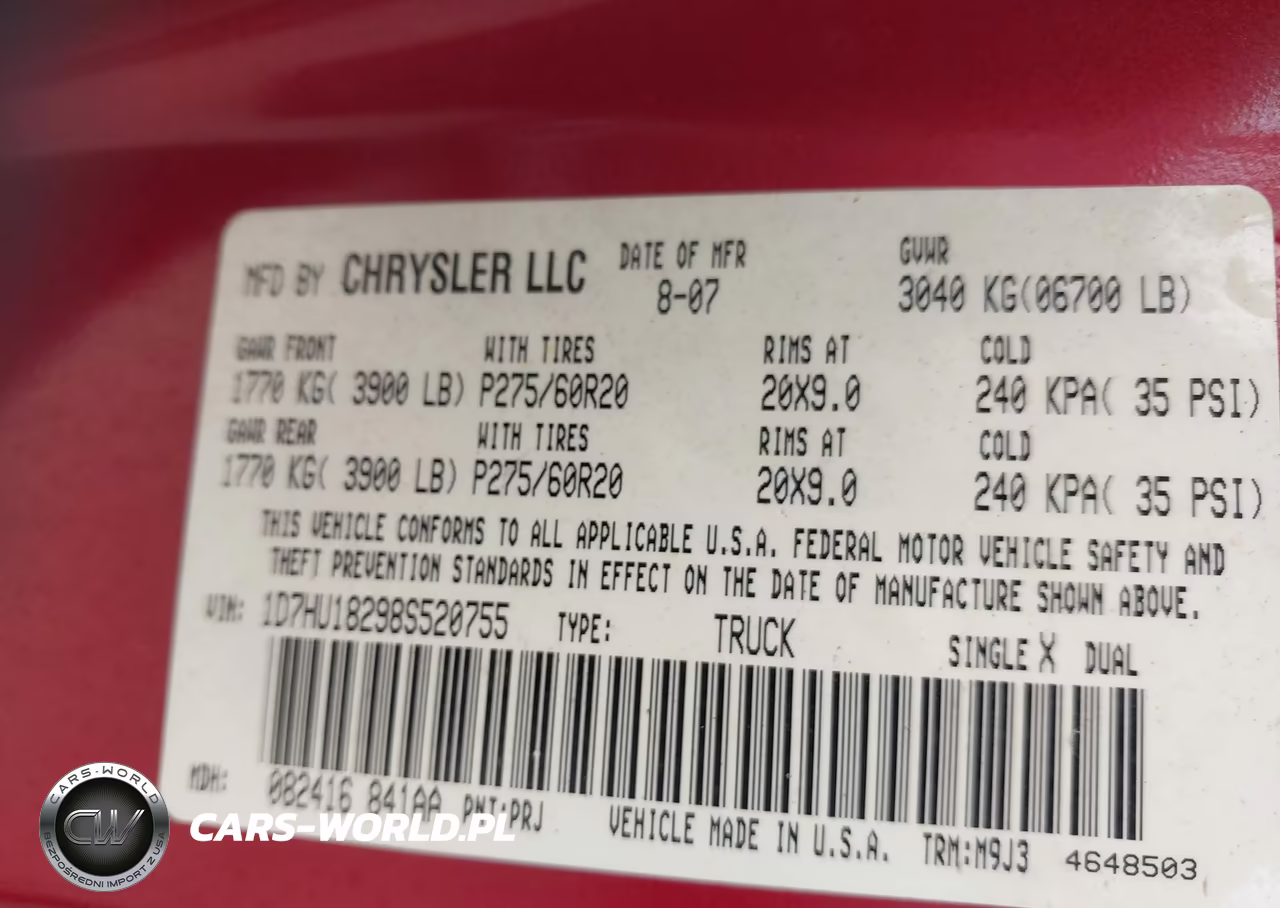 2008 Dodge Ram 1500 Slt VIN:1D7HU18298S520755 - 9