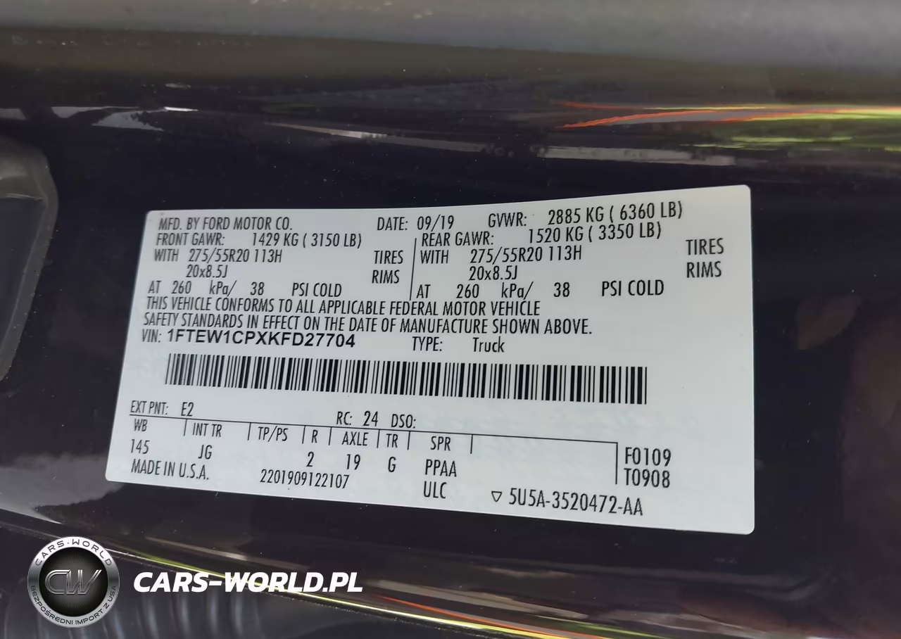 2019 Ford F-150 Xl VIN:1FTEW1CPXKFD27704 - 9