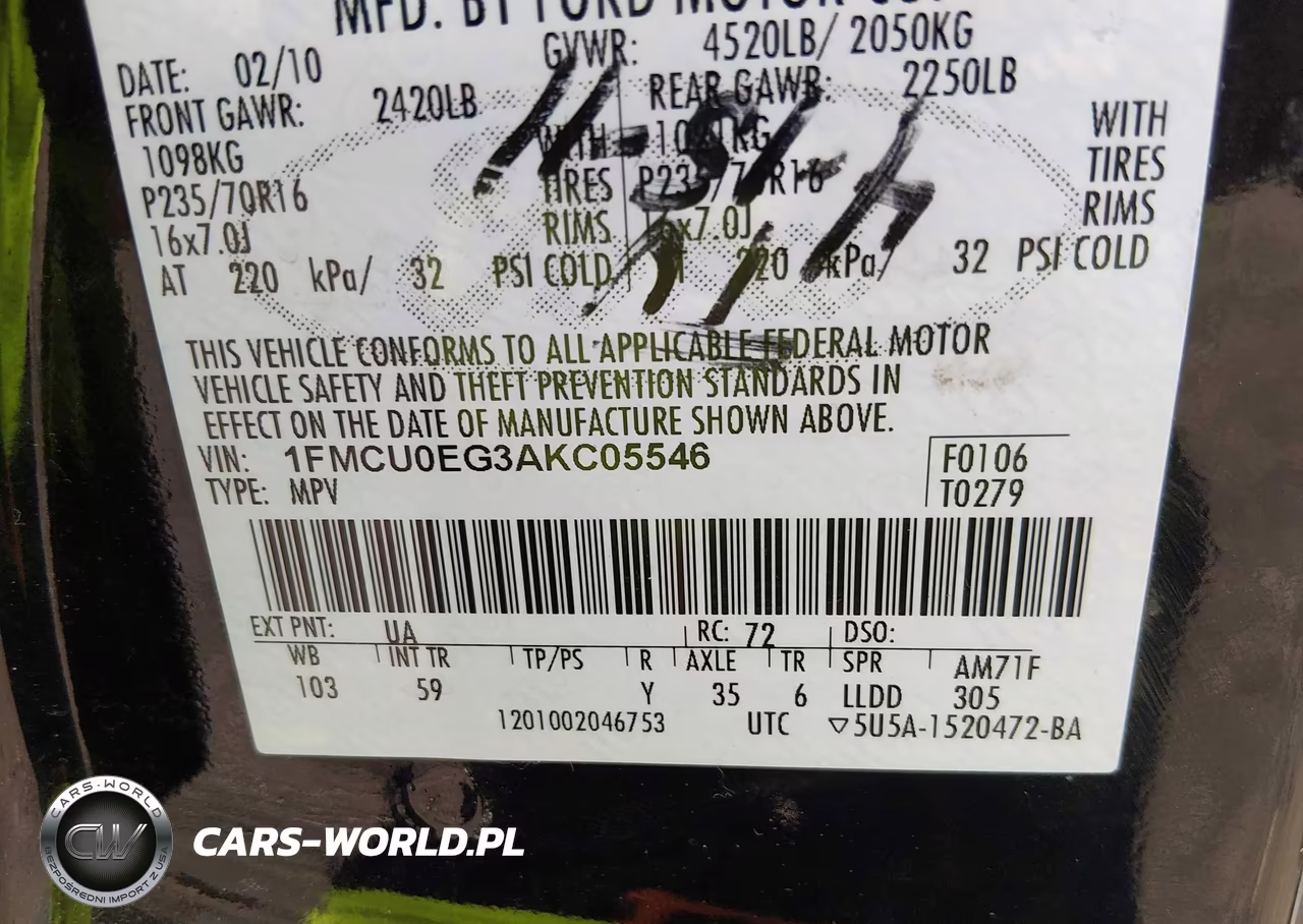 2010 Ford Escape Limited VIN:1FMCU0EG3AKC05546 - 9