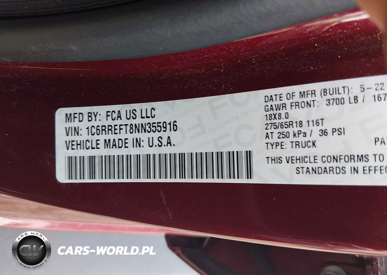 2022 Ram 1500 Big Horn 4X2 5'7 Box VIN:1C6RREFT8NN355916 - 9