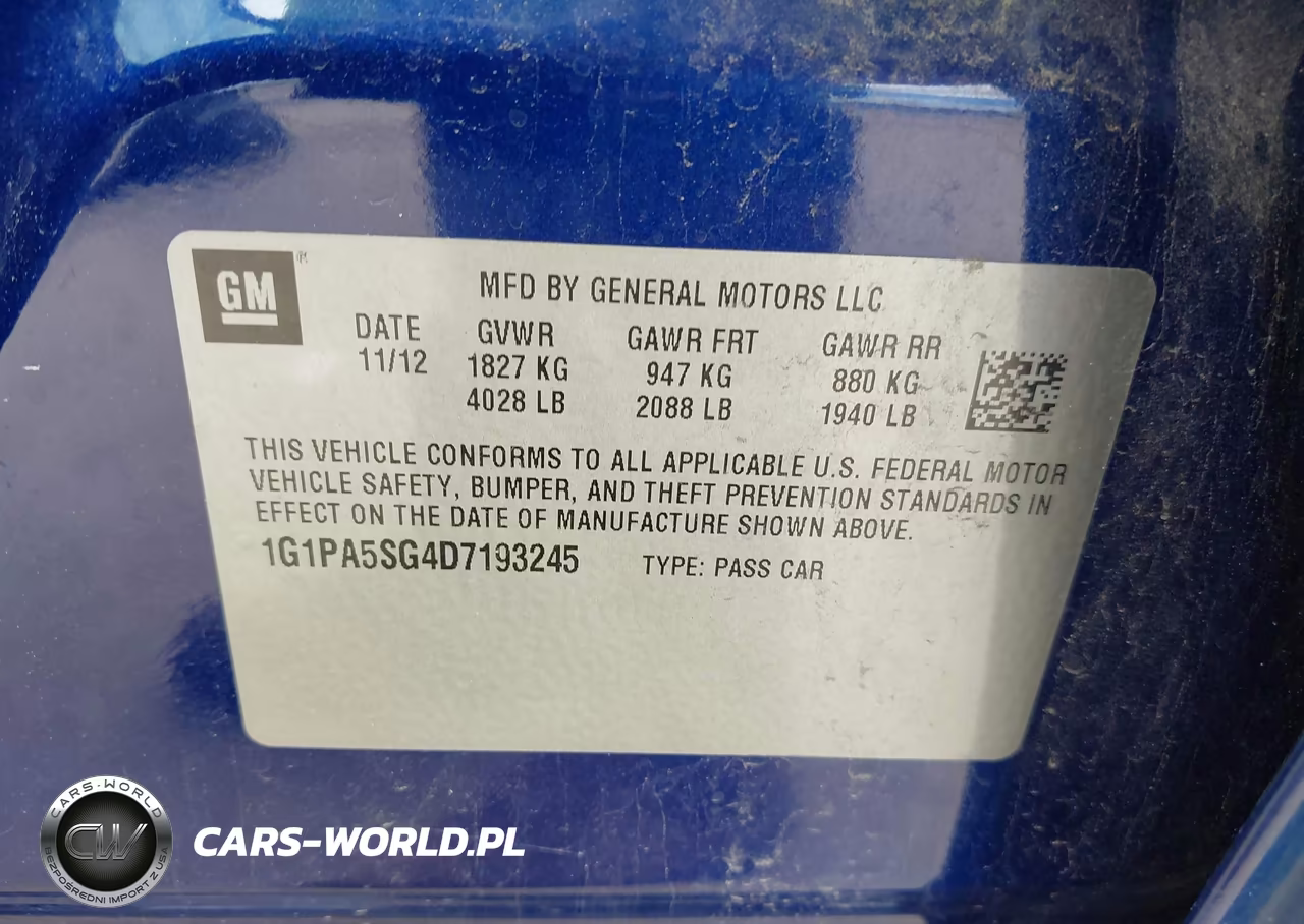 2013 Chevrolet Cruze Ls Auto VIN:1G1PA5SG4D7193245 - 9