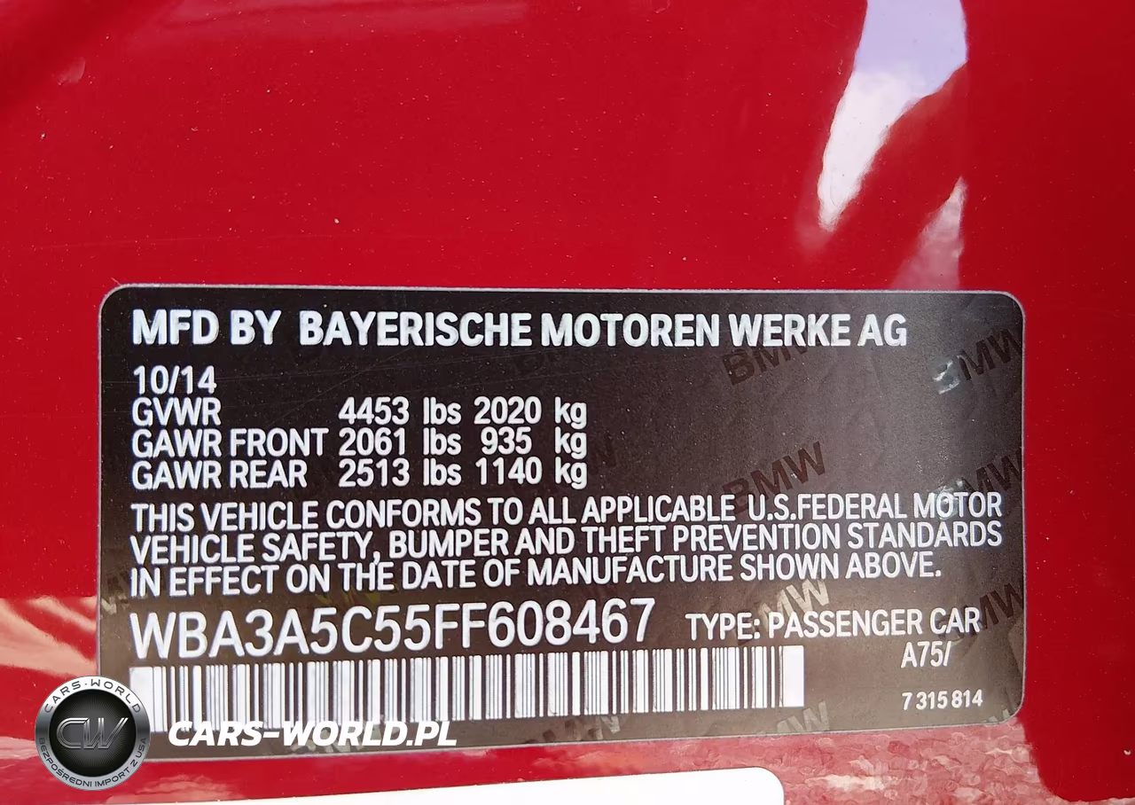 2015 BMW 328I VIN:WBA3A5C55FF608467 - 9