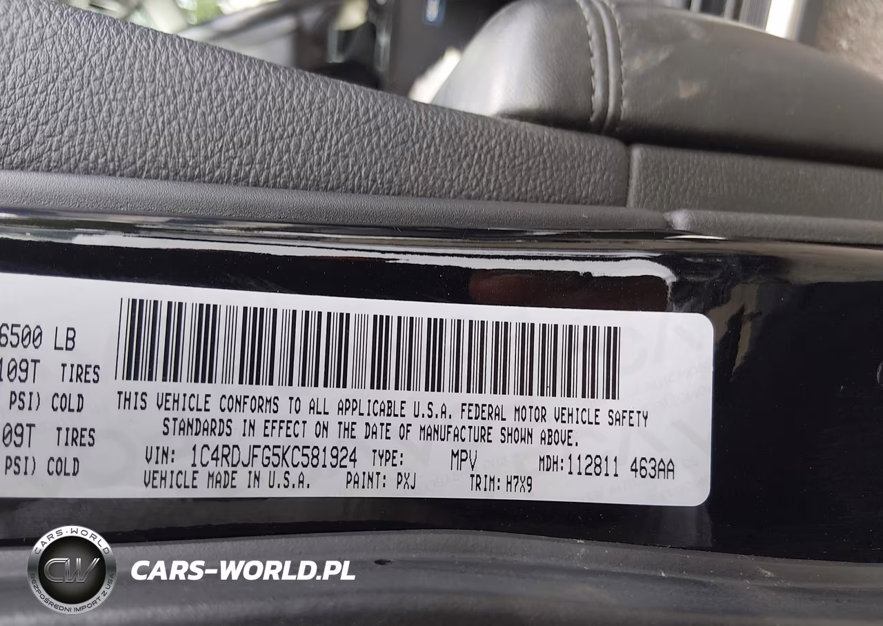 2019 Dodge Durango Pursuit Awd VIN:1C4RDJFG5KC581924 - 9