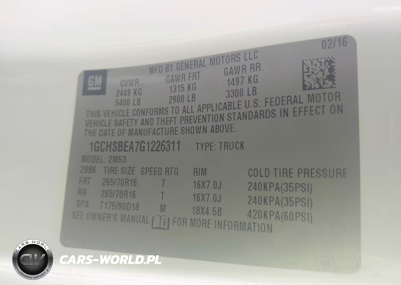 2016 Chevrolet Colorado Wt VIN:1GCHSBEA7G1226311 - 9