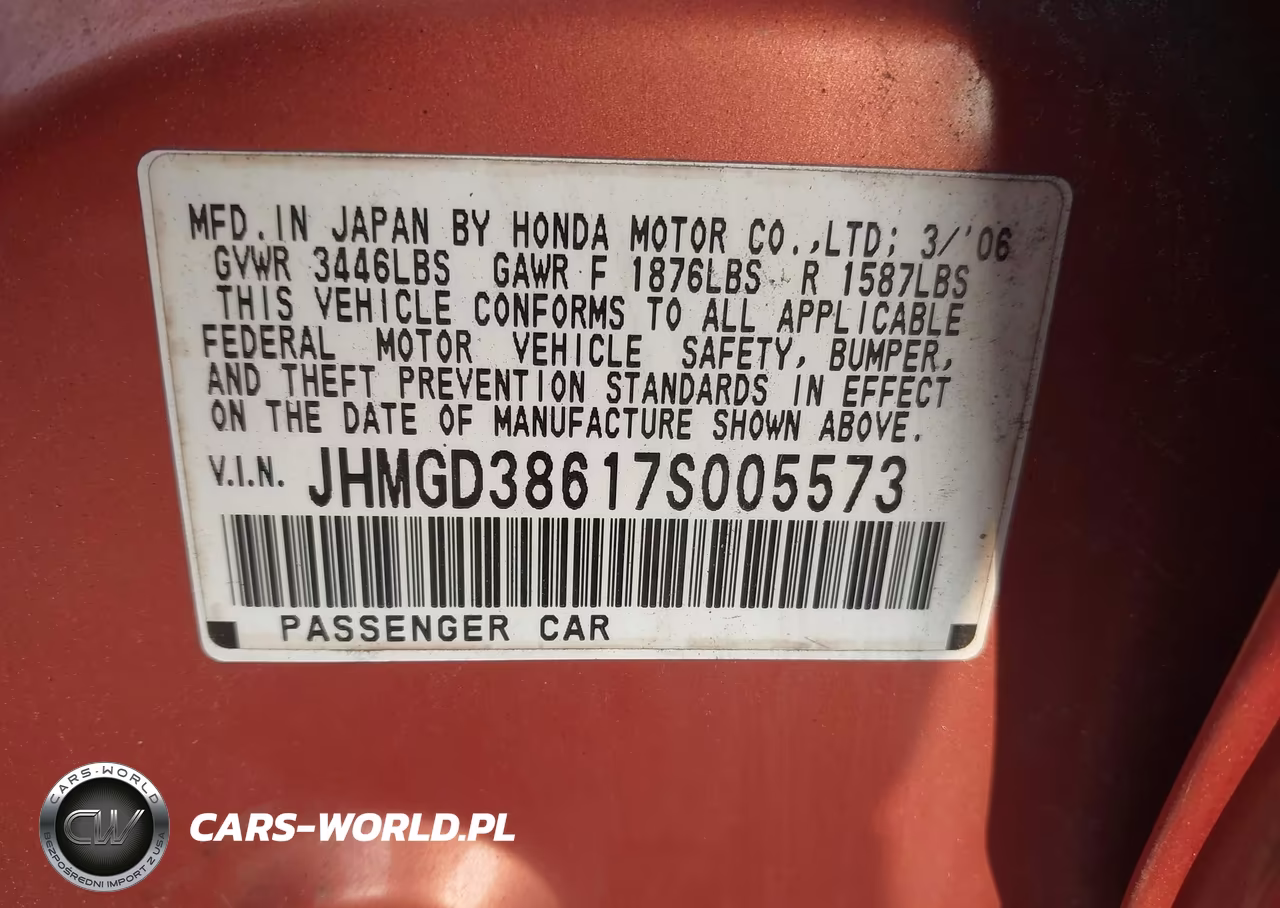 2007 Honda Fit Sport VIN:JHMGD38617S005573 - 9